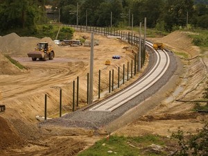 Baustelle Bahnstrecke